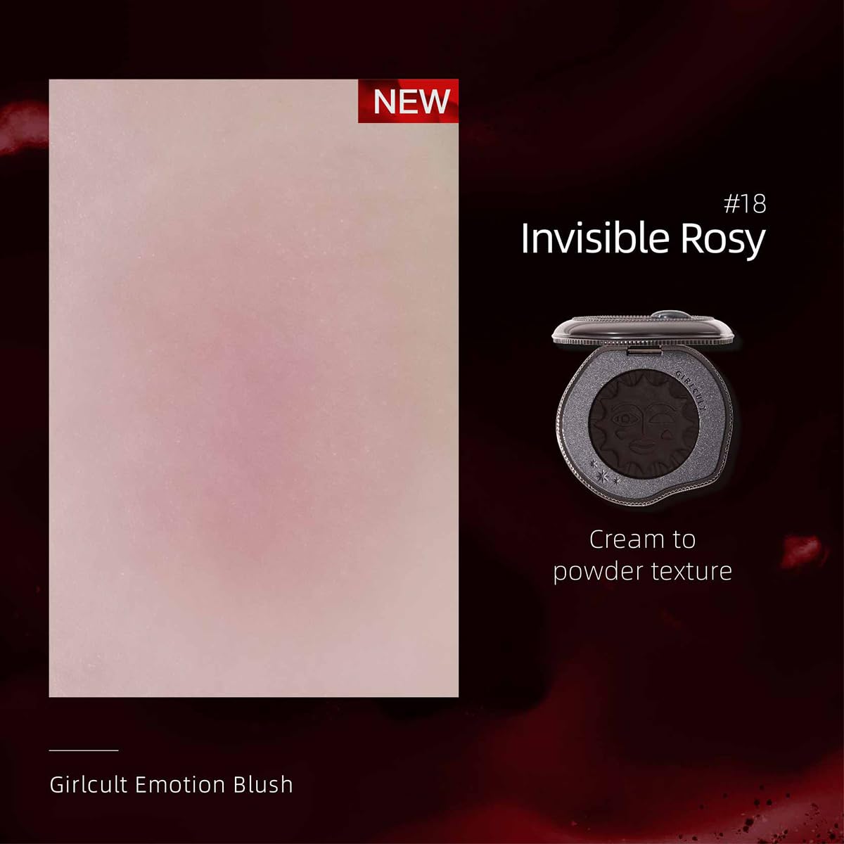 GIRLCULT fard crème teinte nude subtile, texture légère pour un teint homogène.