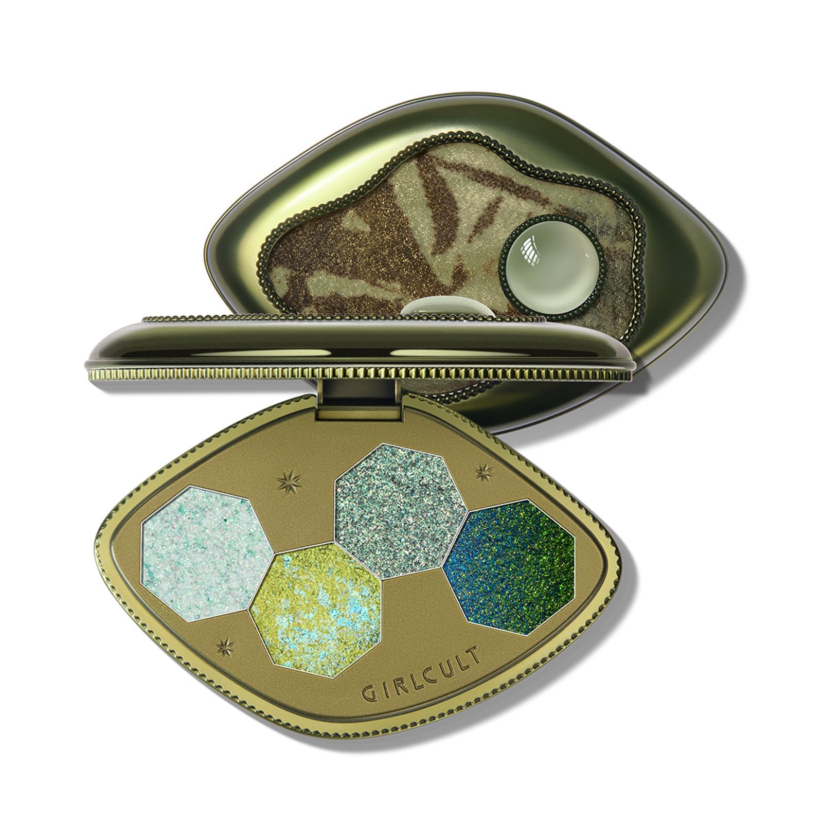 GIRLCULT palette scintillante quatuor bleu-vert pour des reflets éclatants au quotidien