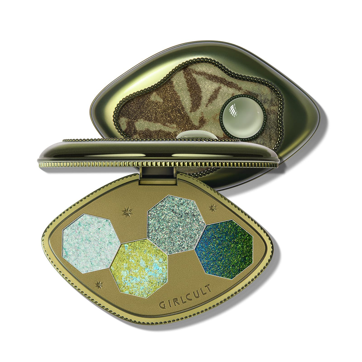 GIRLCULT palette scintillante quatuor bleu-vert pour des reflets éclatants au quotidien