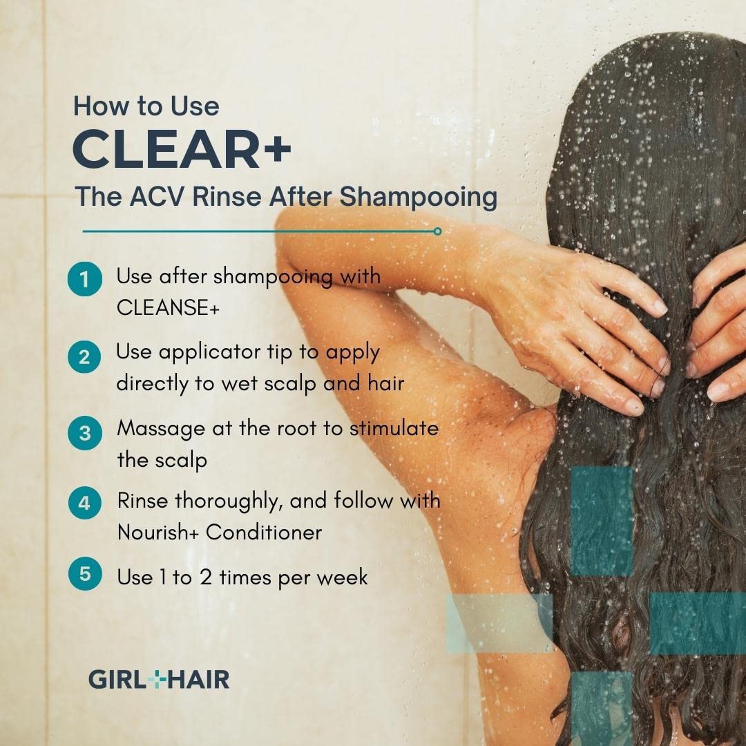 GIRL+HAIR CLEAR+ démêle les cheveux pour un coiffage fluide