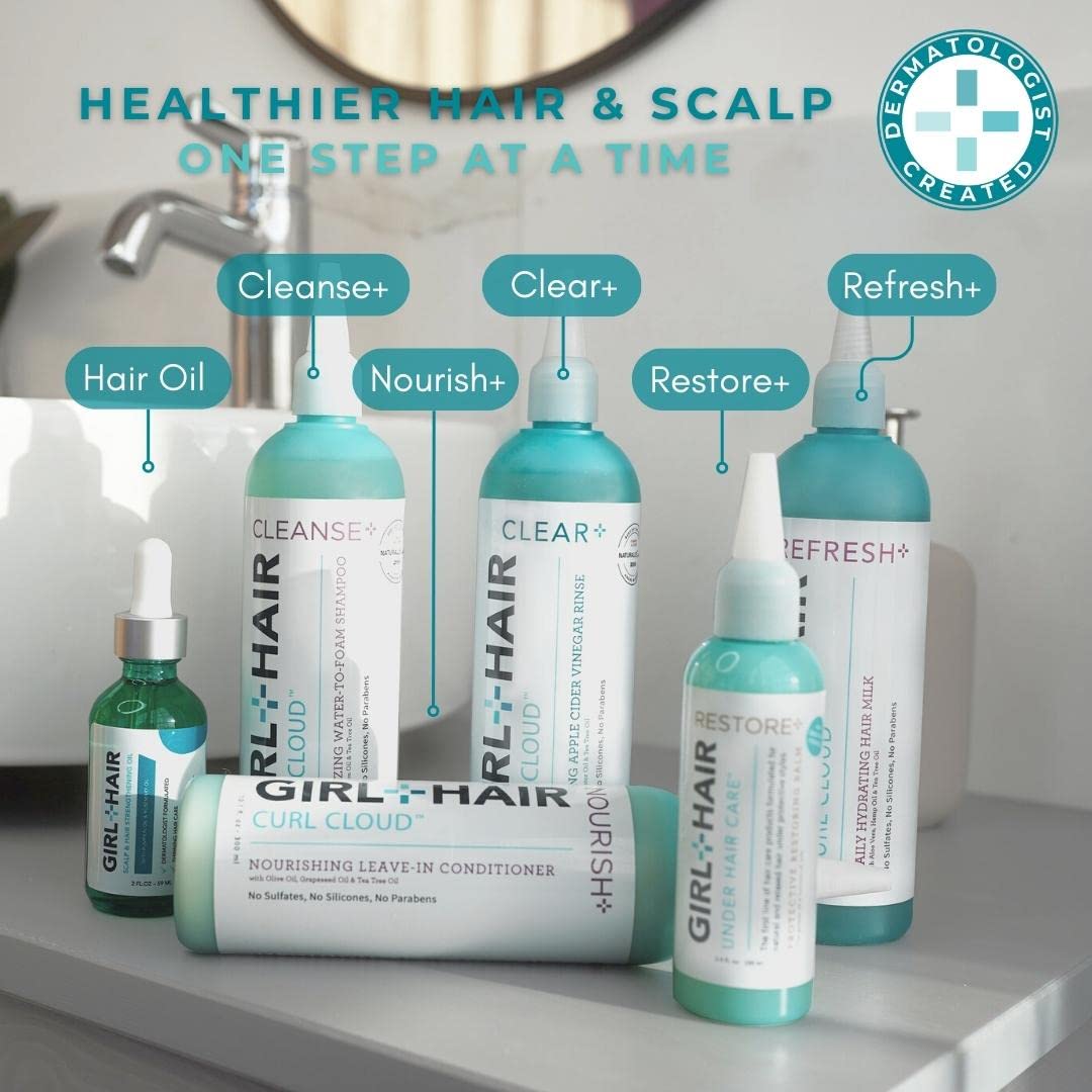 GIRL+HAIR CLEAR+ formulation naturelle et végan sans sulfates ni parabènes