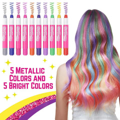 GirlZone crayons-cheveux-enfant-application-torsion, pratique et sûre pour les petites mains.