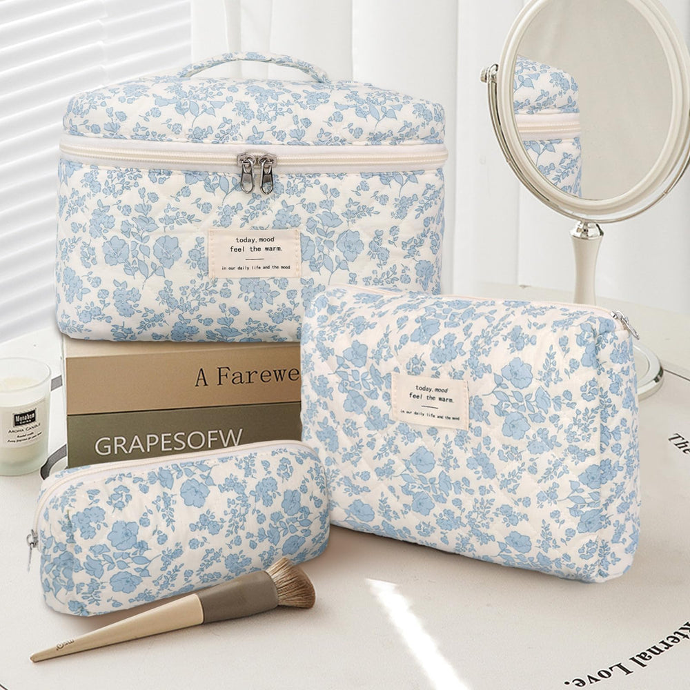 GISMTR trousse maquillage Coquette fleurs, cadeau charmant pour amie ou collègue.