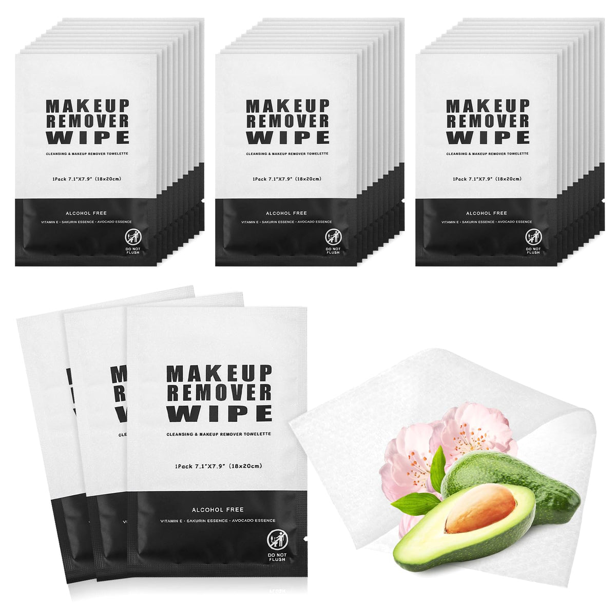 Lingettes démaquillantes Gisdo en emballage individuel, pratique et hygiénique pour usage rapide du visage.