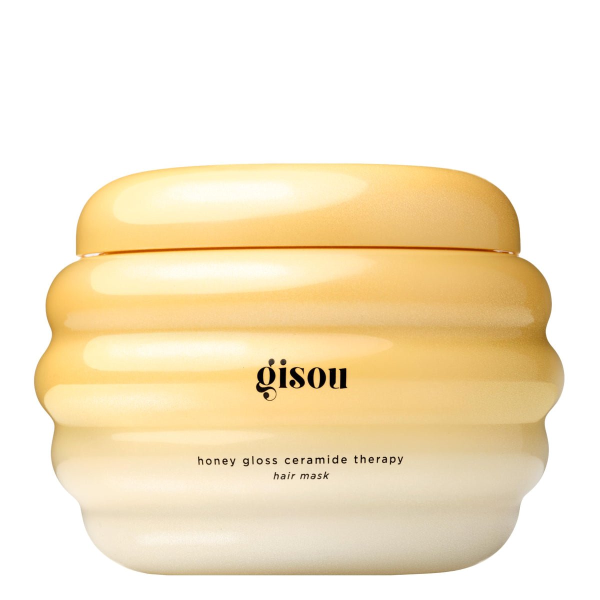 Gisou Honey Gloss Ceramide Therapy : bouteille élégante évoquant une hydratation durable.