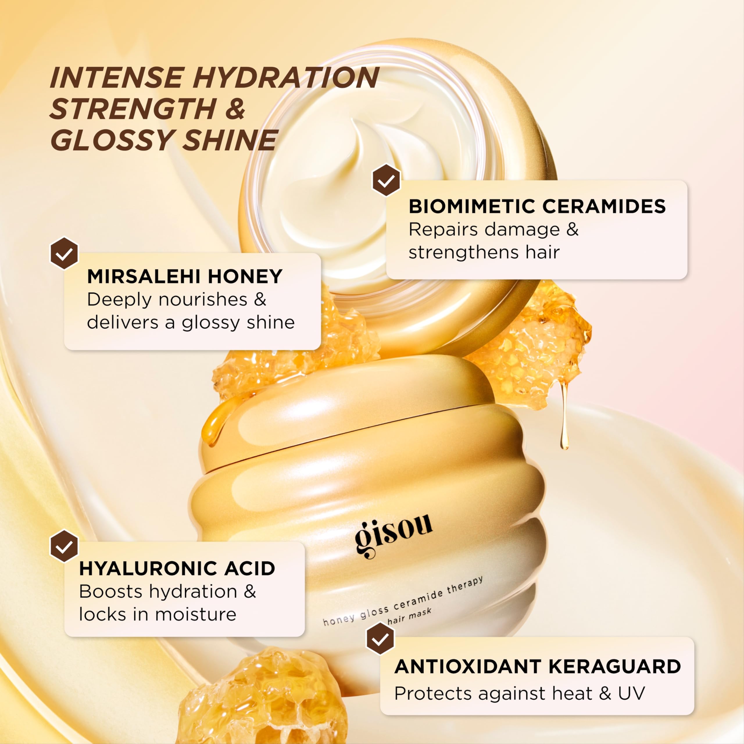 Rituel pré-lavage Gisou, hydratation en profondeur.