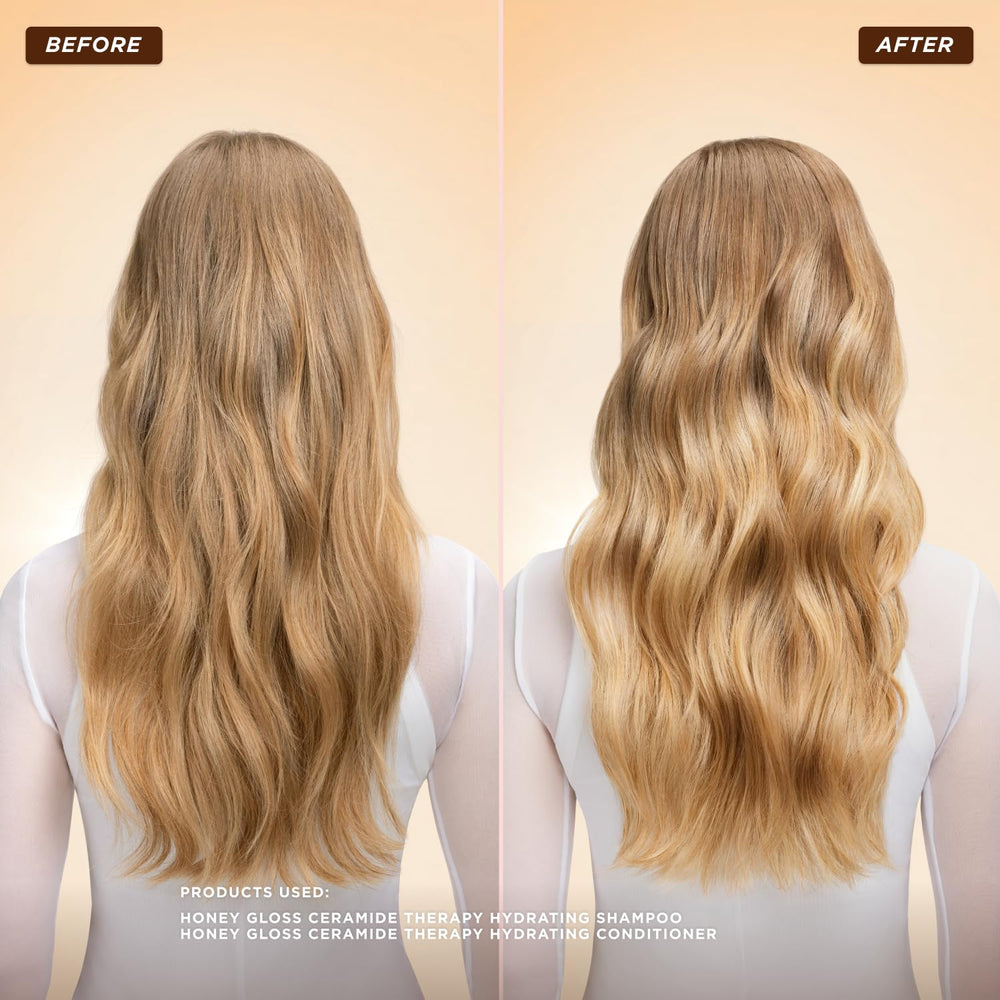 Gisou Honey Gloss Ceramide Therapy Shampoo - Équilibre du microbiome capillaire pour cheveux sains.