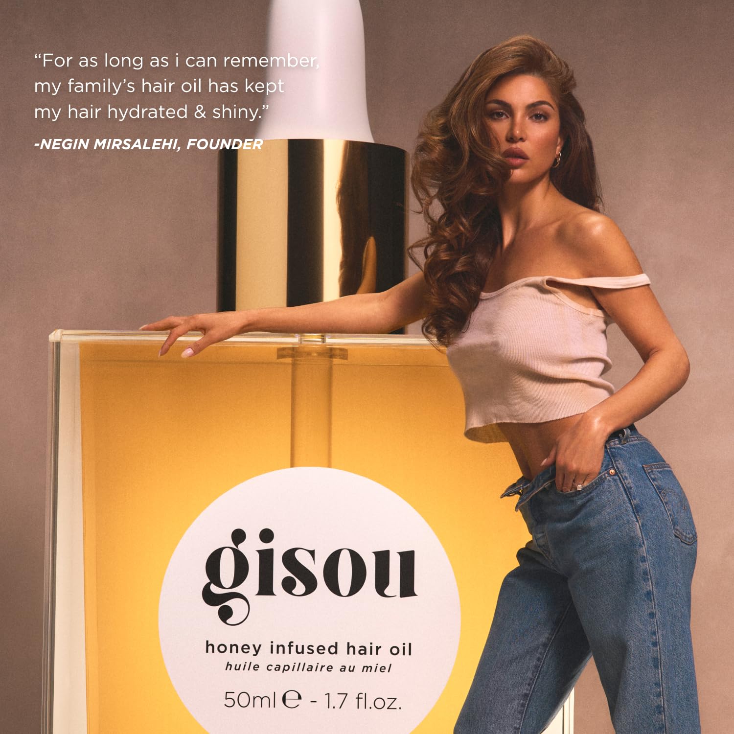 Gisou Huile Mini — booster du masque capillaire pour une hydratation renforcée