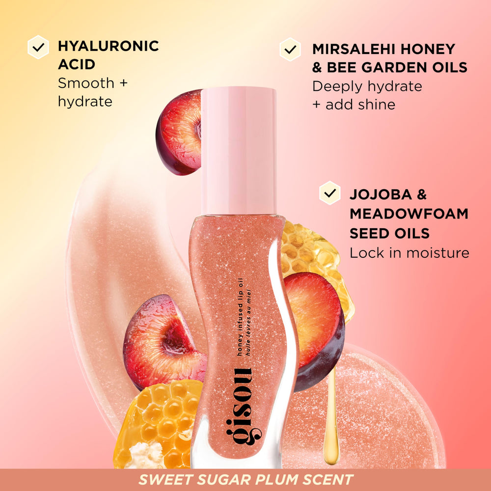 Gisou Huile Lèvres teintes gourmandes pour varier les looks.