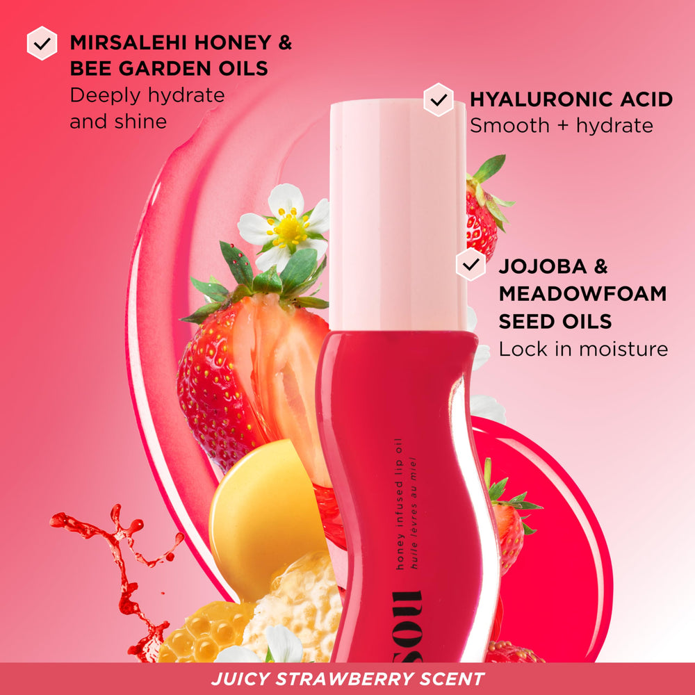 Gisou parfum sorbet fraise évoquant une fragrance fruitée
