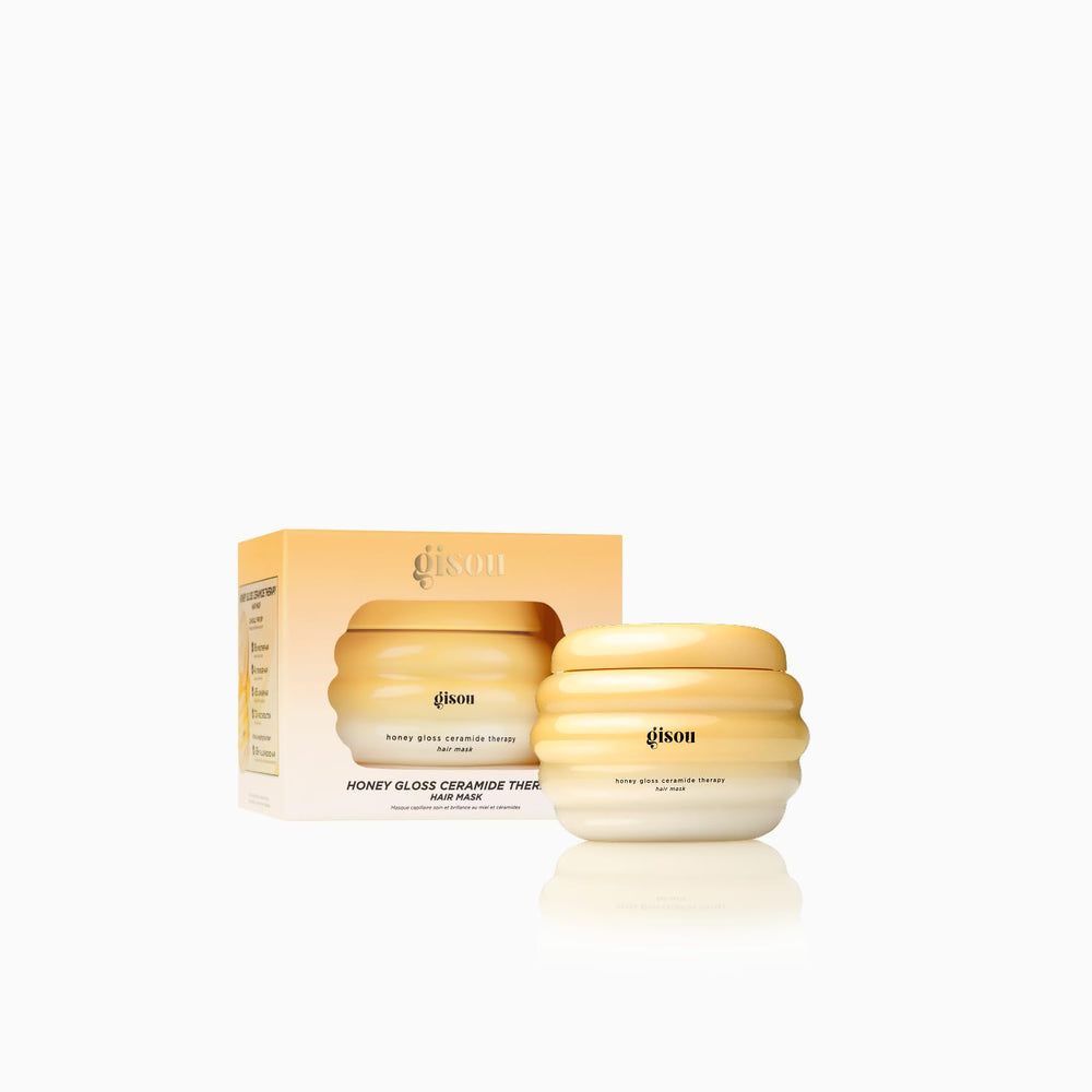 Gisou masque mini, texture cremeuse hydratation intense sur cheveux.