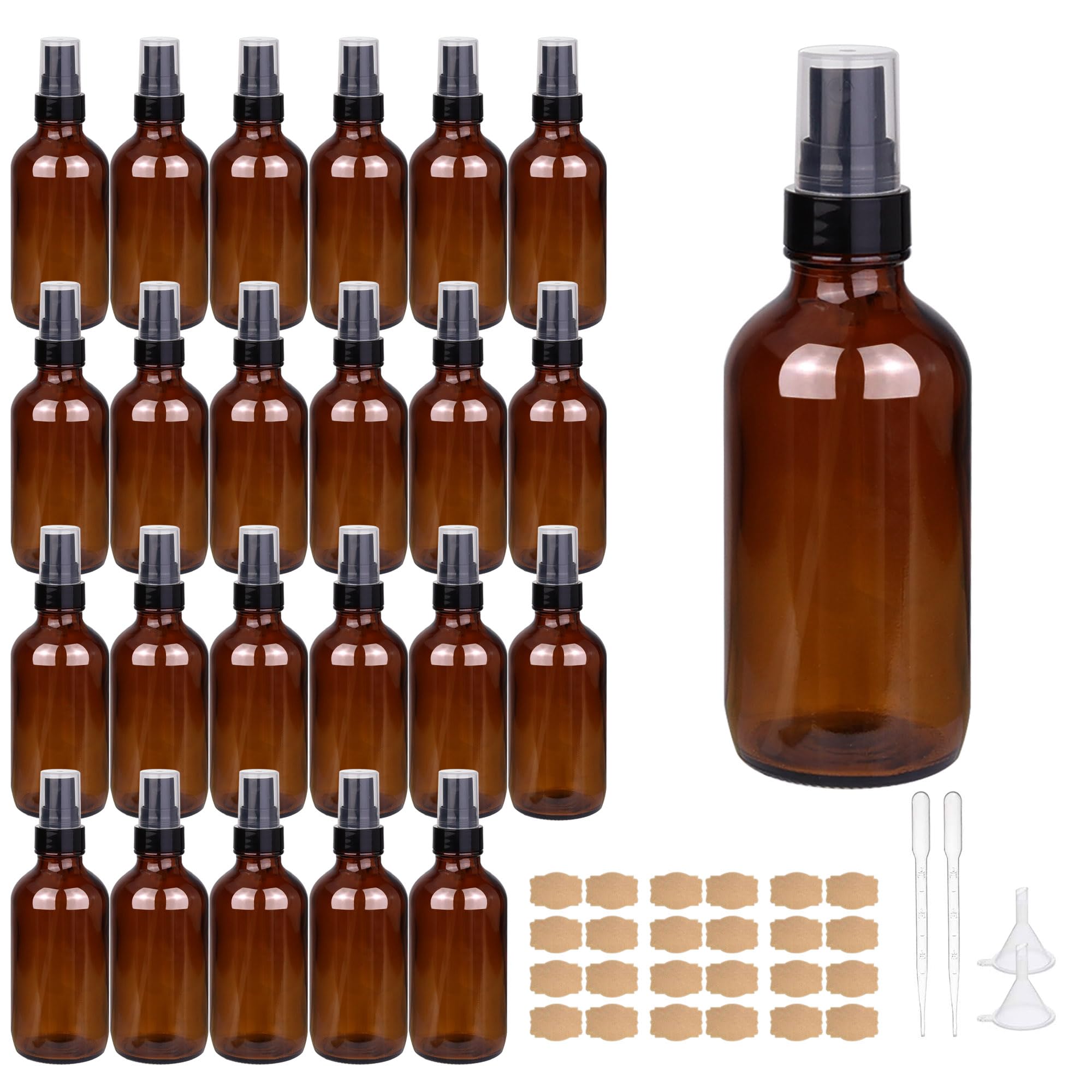 Bouteilles ambrées GIVAMEIHF en verre 4oz, protection des liquides sensibles à la lumière