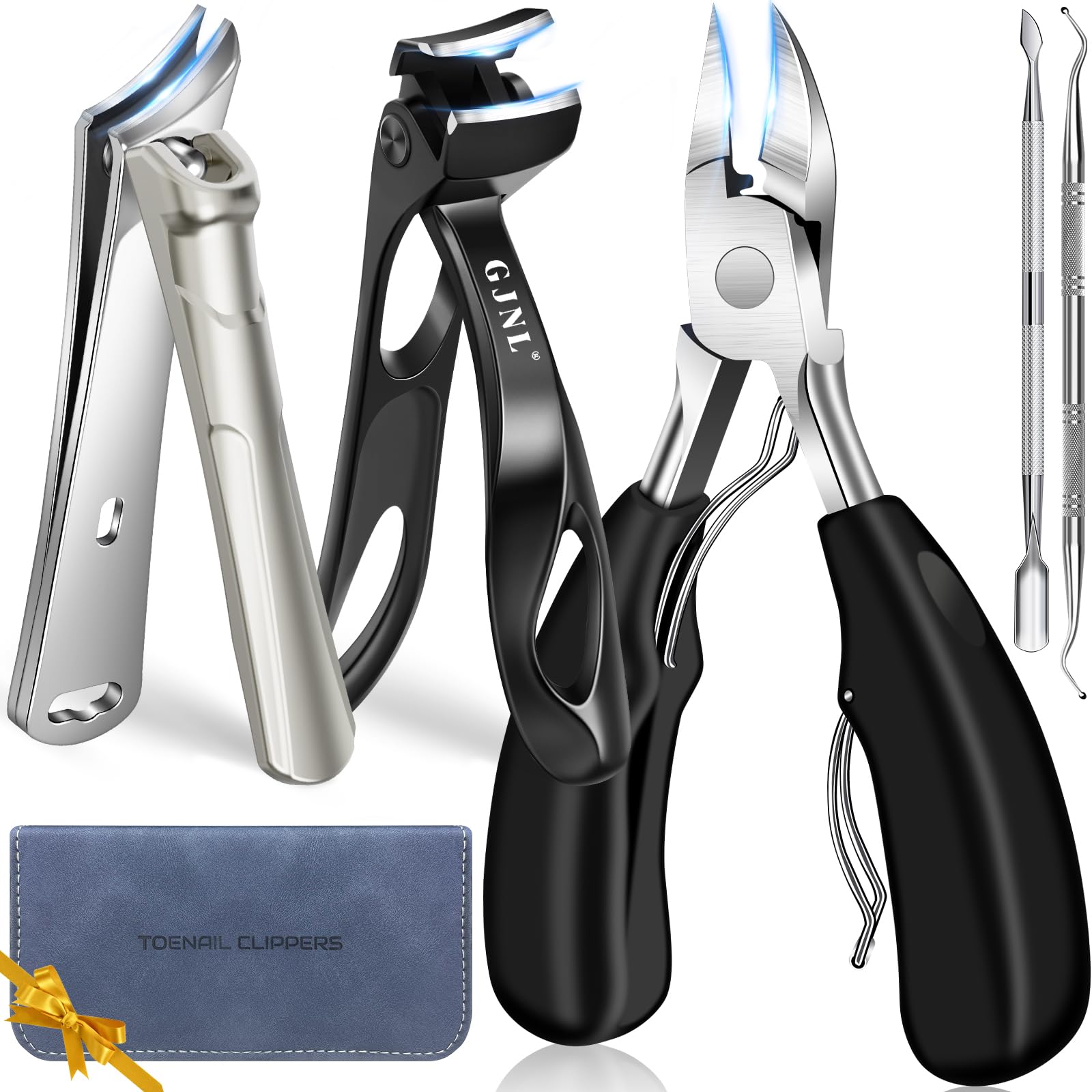 Ciseaux GJNL pour ongles épais avec ouverture 37 mm, coupe nette et stable.