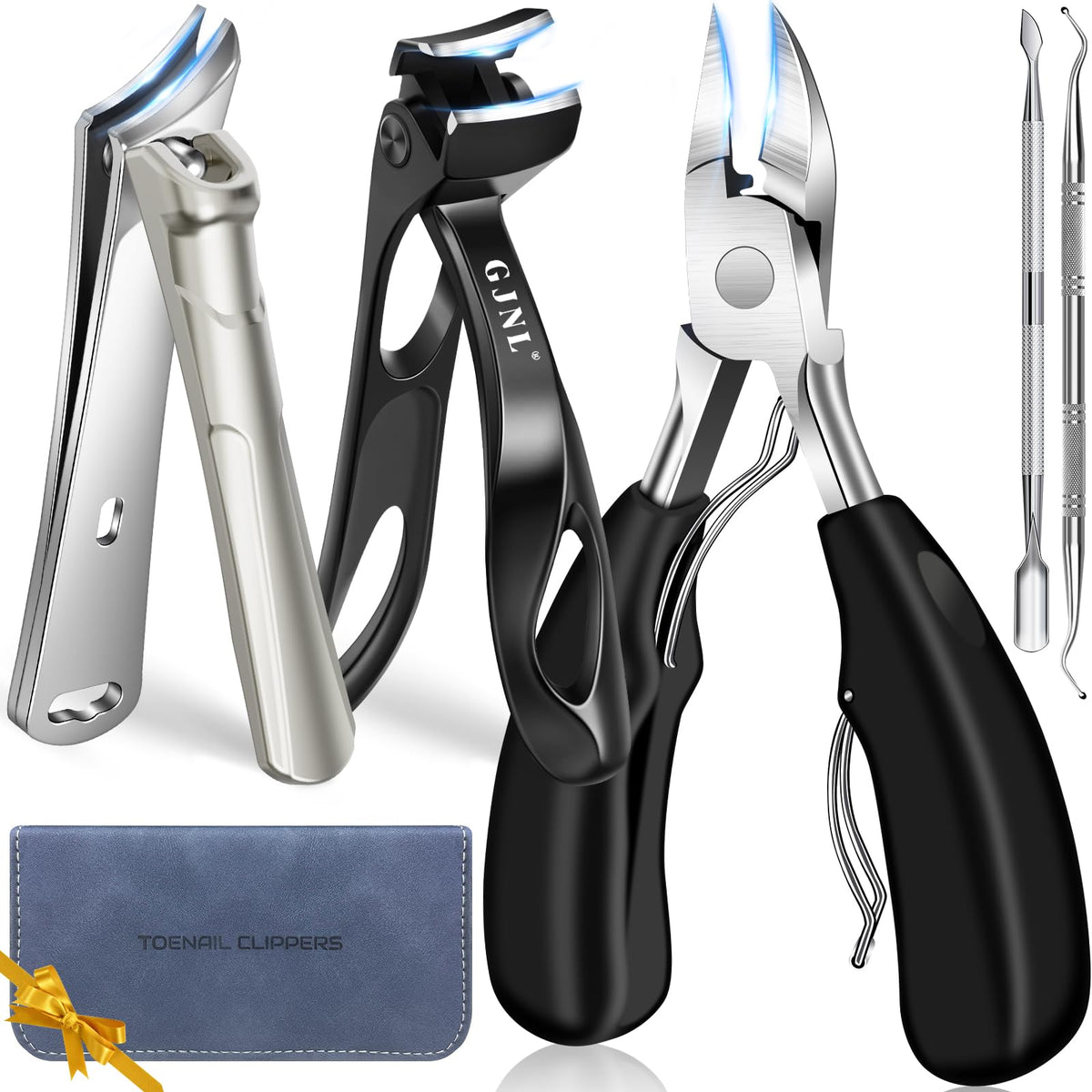Ciseaux GJNL pour ongles épais avec ouverture 37 mm, coupe nette et stable.