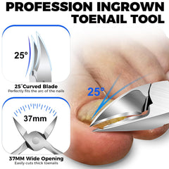 GJNL ciseaux pour ongles incarnés, tête angle 7, coupe précise sans effort.