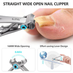 GJNL coupe-ongles pieds avec catcher: évite les projections lors de la coupe.