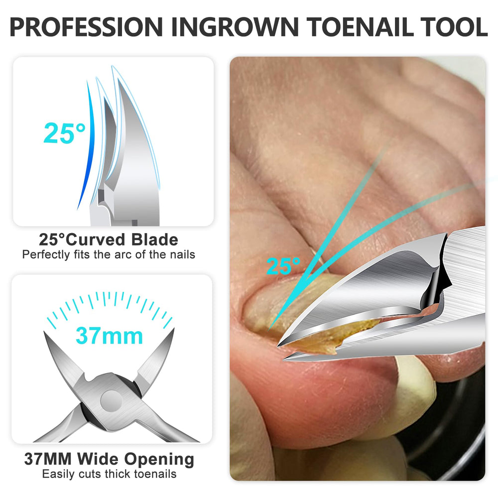 GJNL coupe-ongles pieds ouverture 16mm: accès facile aux ongles épais.