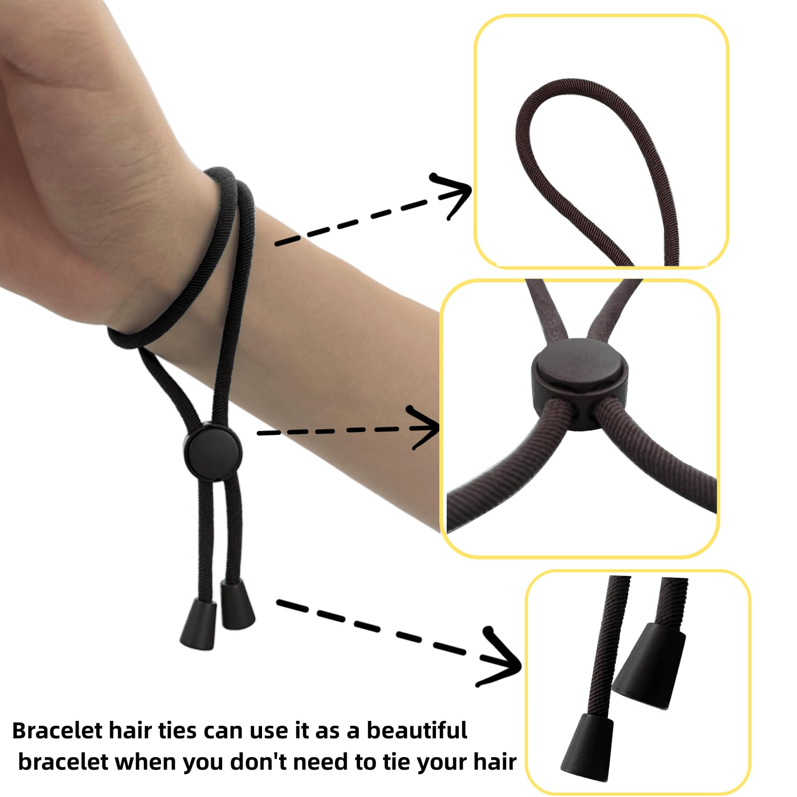 Accessoire bracelet GJRR, élastique coiffure afro chic et pratique.