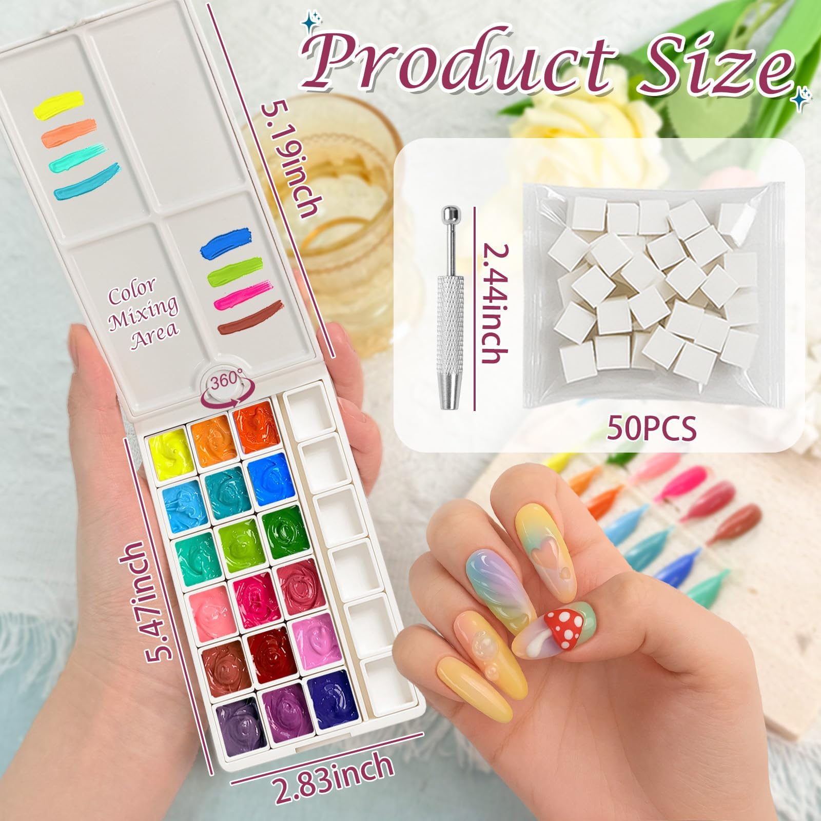 GJYUQHUA gradient ombre nails with vibrant, blendable colors.