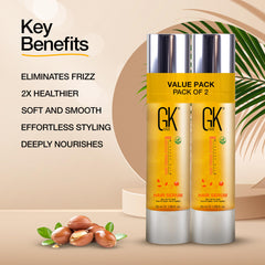 GK HAIR huile nourrissante argan, hydrate les longueurs et facilite le démêlage