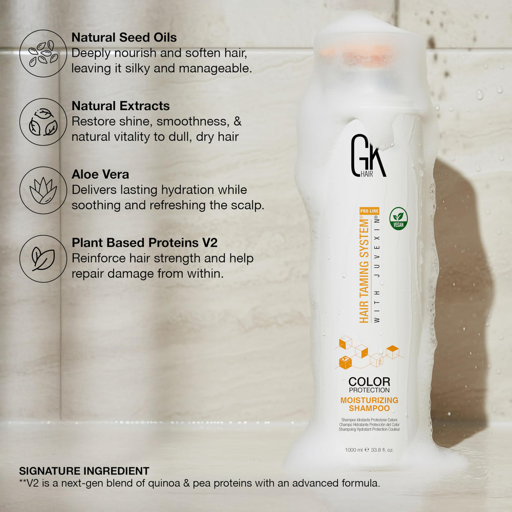 GK HAIR Ingrédients naturels en bouteille, nourrissent les cheveux en douceur.