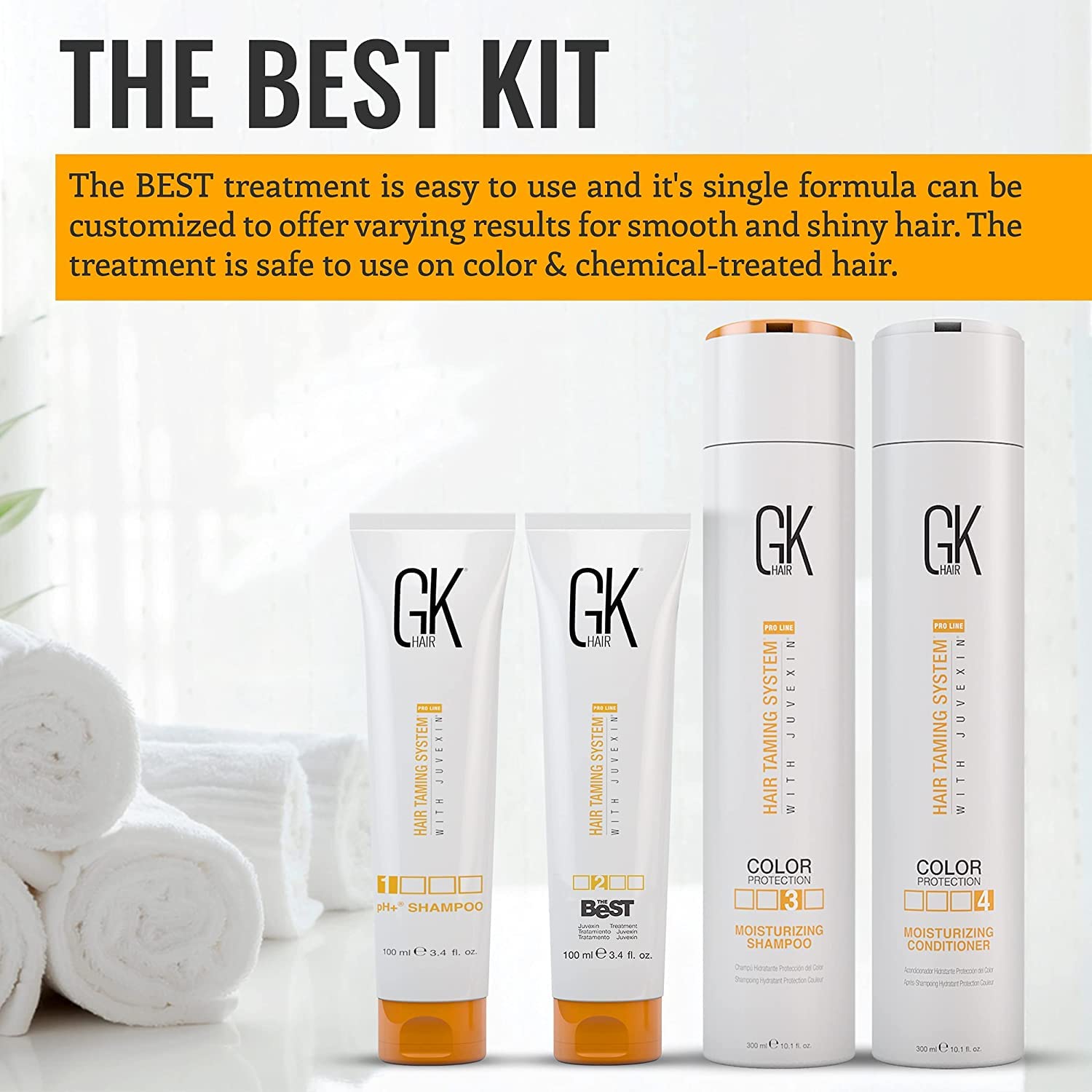 GK Hair Résultat final – cheveux plus lisses et faciles à coiffer