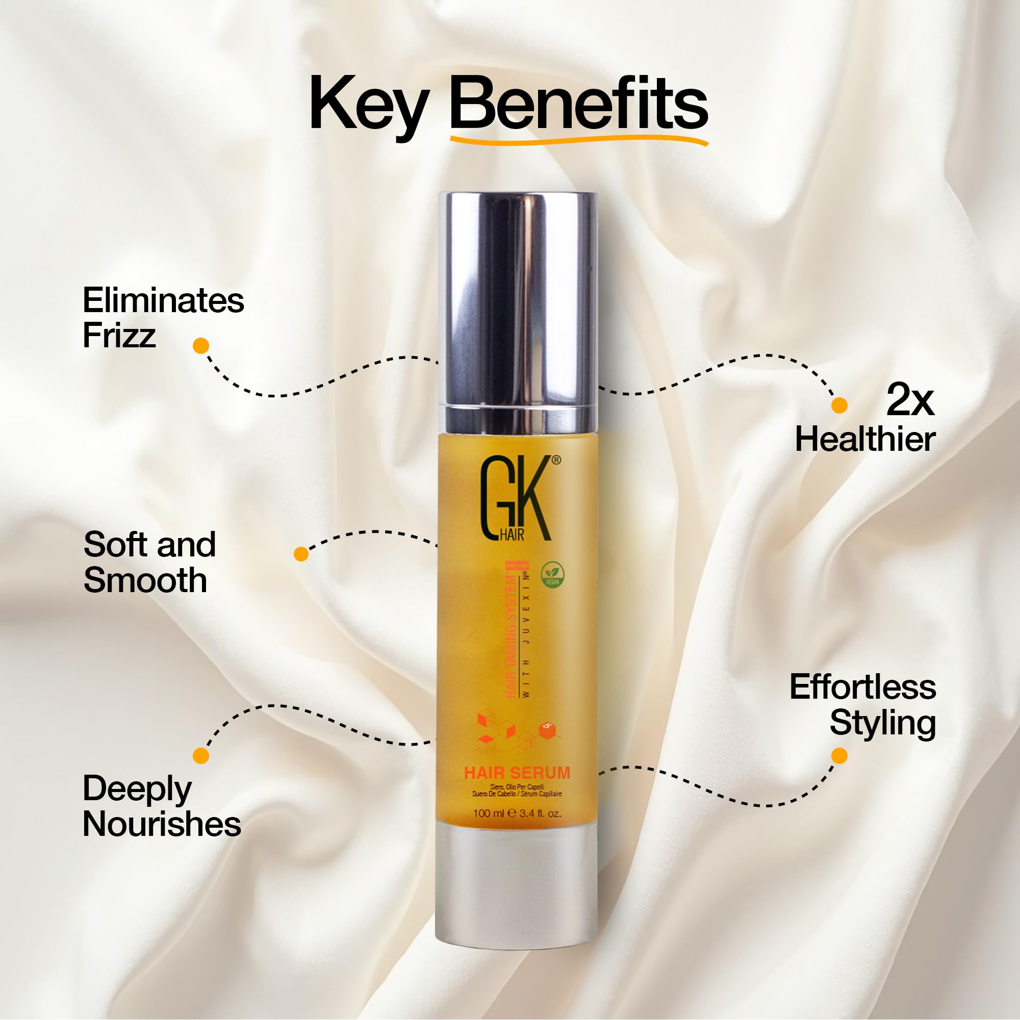 GK HAIR Serum argan texture creme – texture onctueuse facilitant le demelage et la brillance.