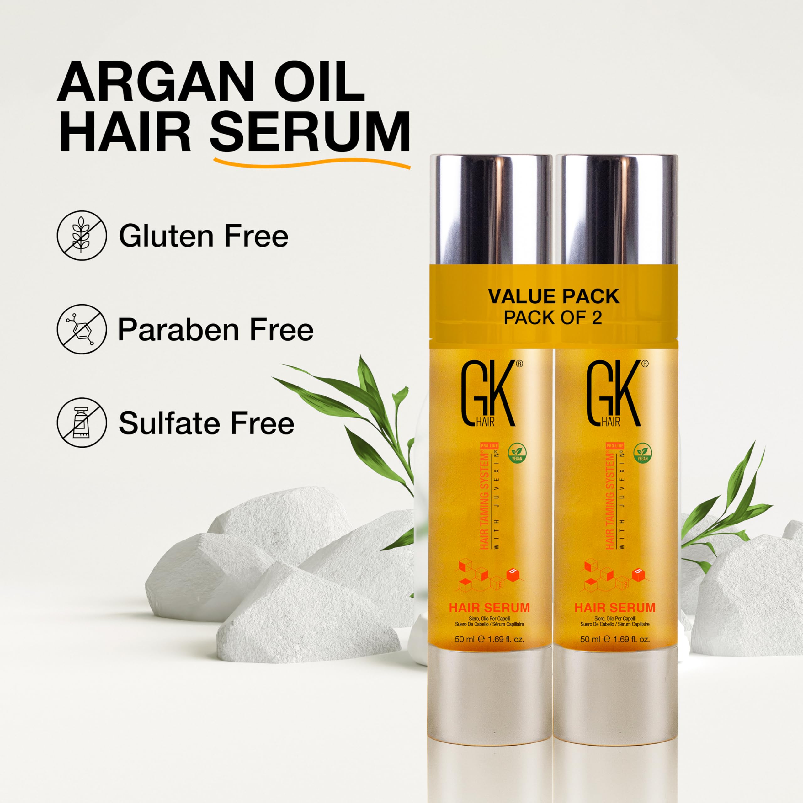 GK HAIR sérum fin anti-frisottis, contrôle rapide des frisottis et brillance naturelle