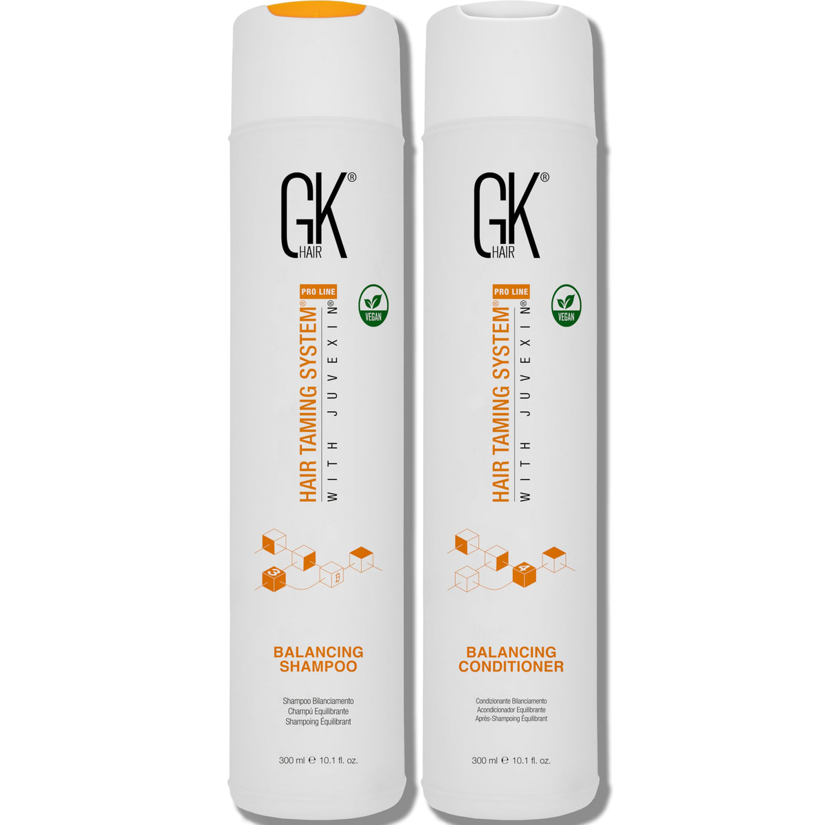 GK HAIR Shampoing équilibrant – bouteille: lutte contre l’excès de sébum et fraîcheur durable.