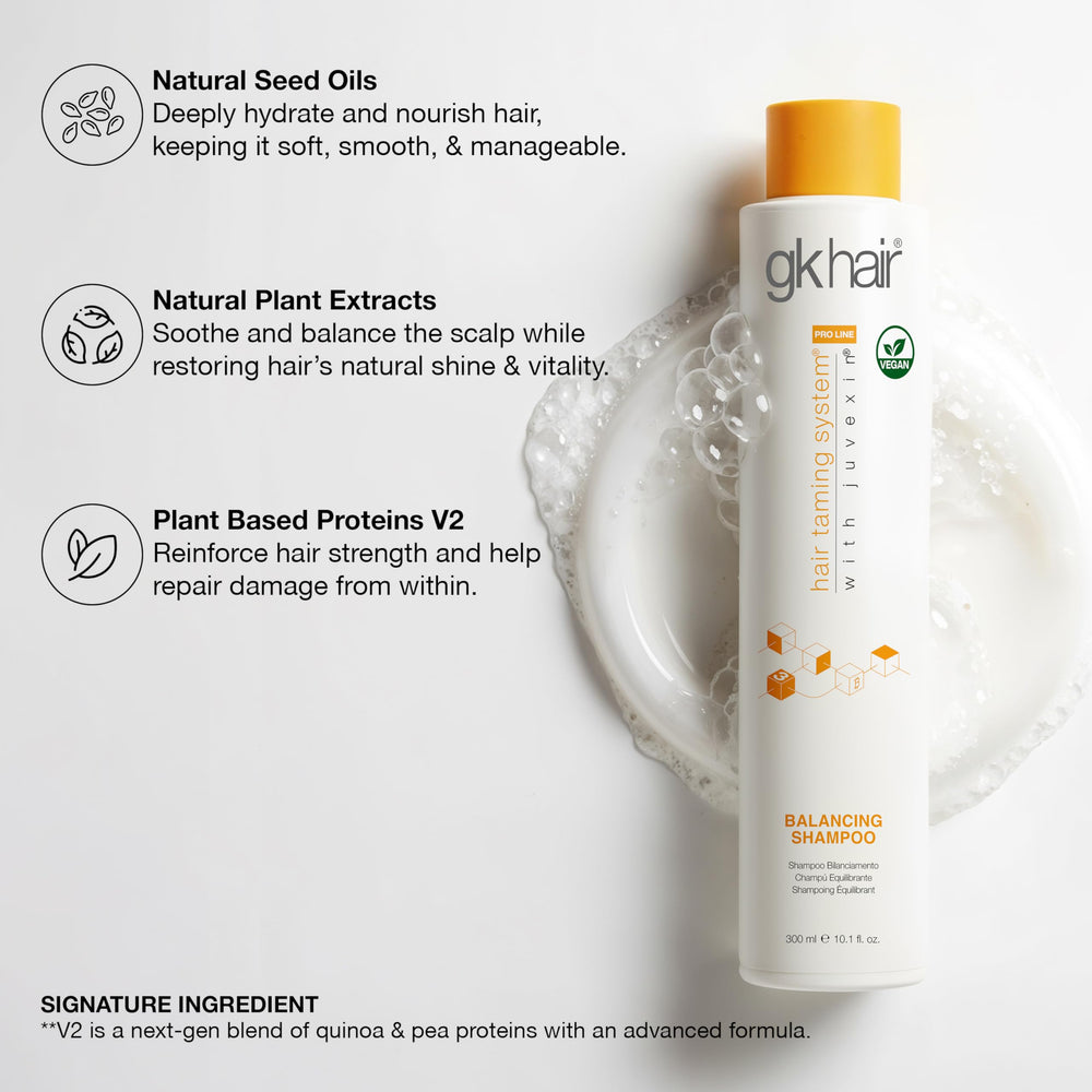 GK Hair Shampoing équilibre – nettoyage en profondeur des résidus et impuretés