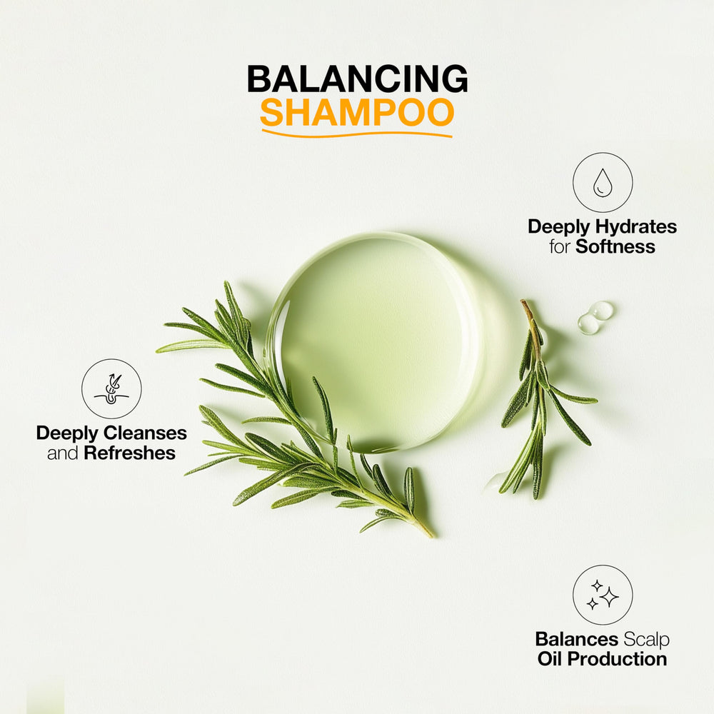 GK Hair Shampoing équilibre – étiquette indiquant sans sulfates pour cuirs sensibles