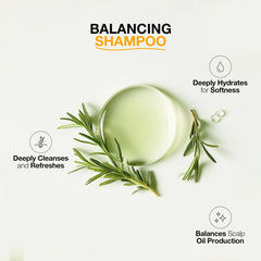 GK Hair Shampoing équilibre – étiquette indiquant sans sulfates pour cuirs sensibles