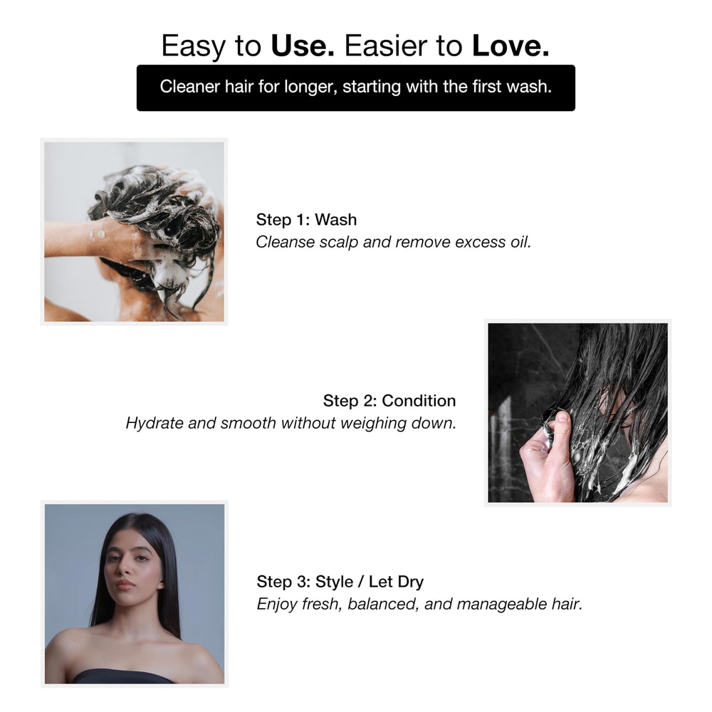 GK HAIR Utilisation quotidienne – routine simple pour cheveux gras et sensibles.