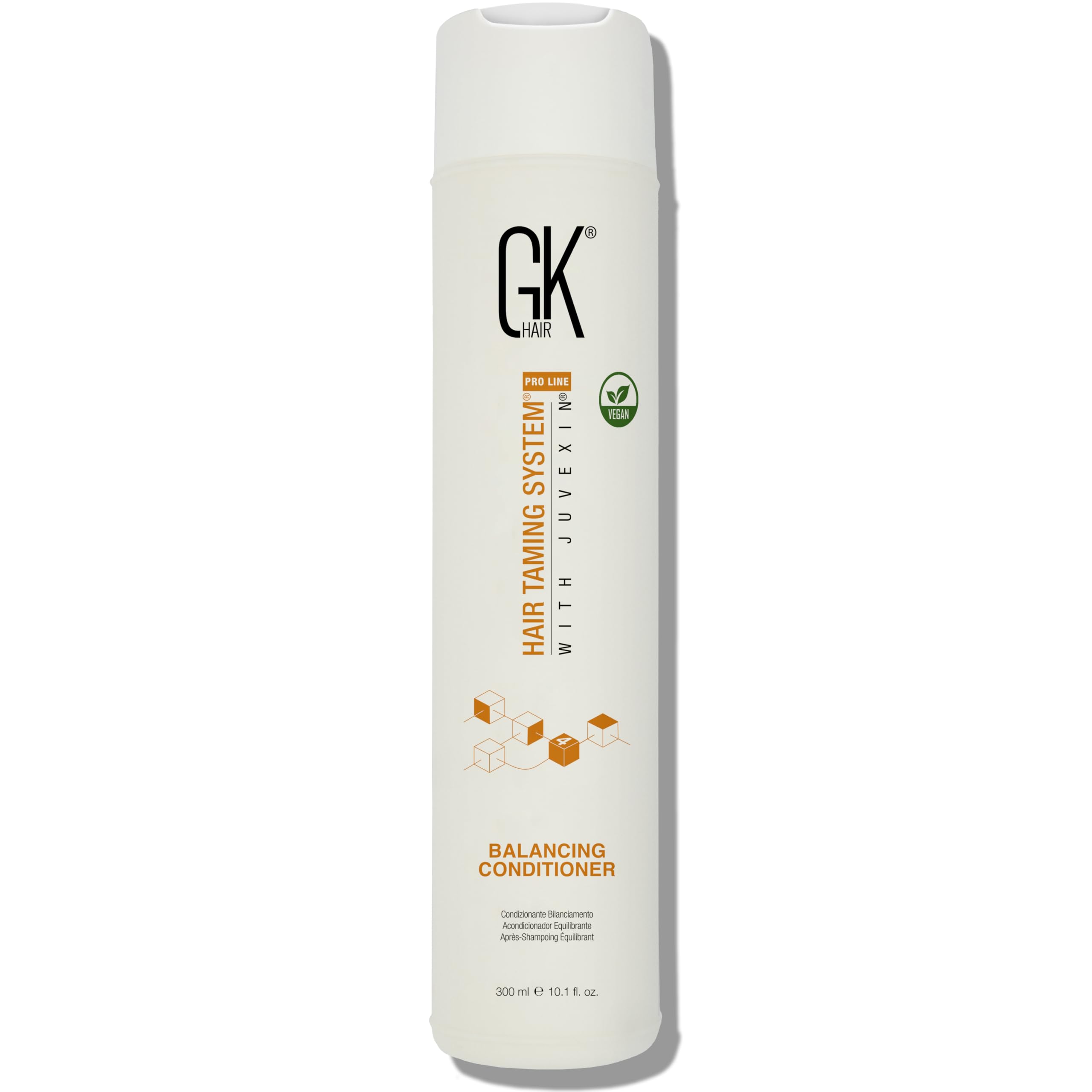 GK HAIR Balance: bouteille du soin équilibre cuir chevelu gras pour douceur légère.