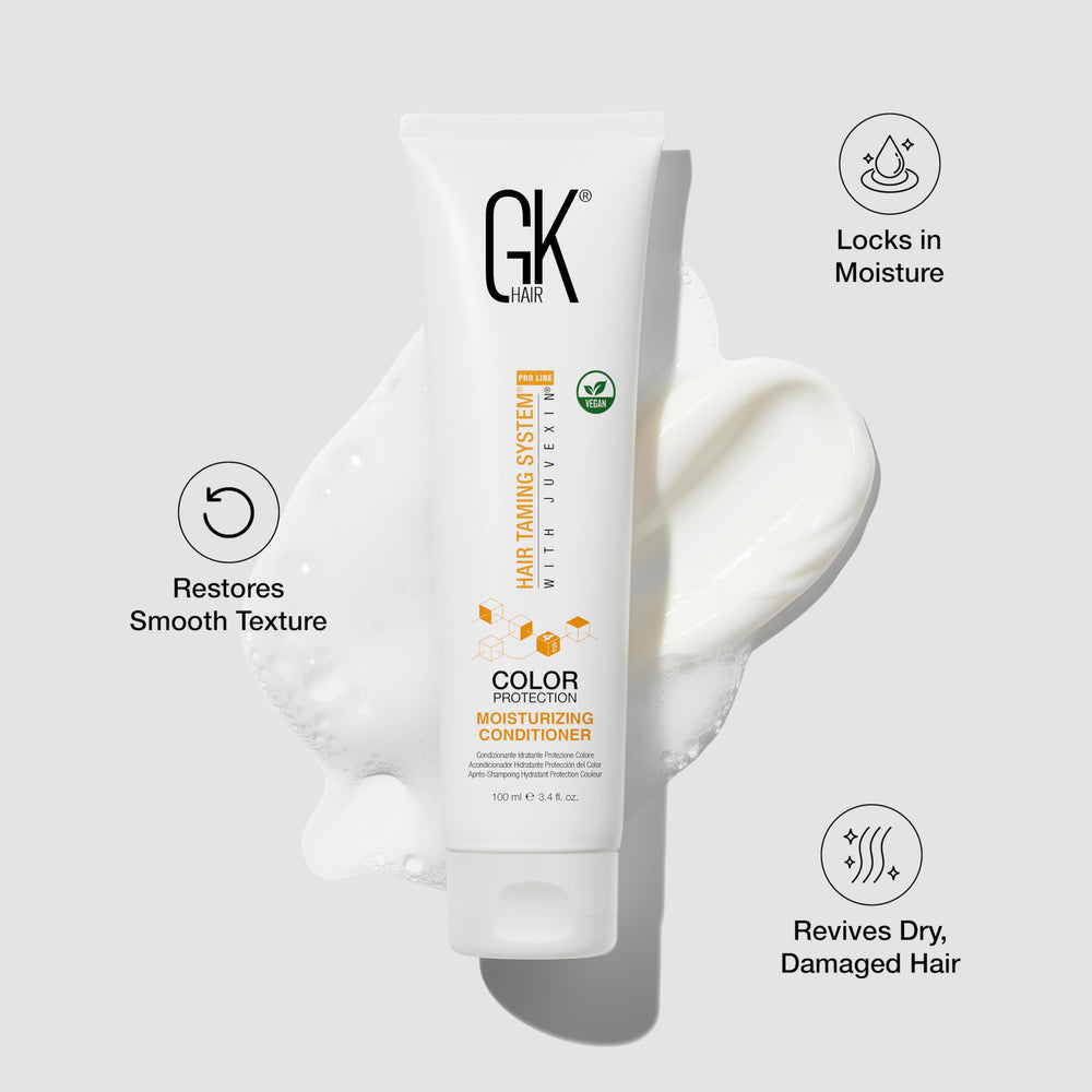 GK Hair bouteille conditionneur format voyage démêlage en douceur.