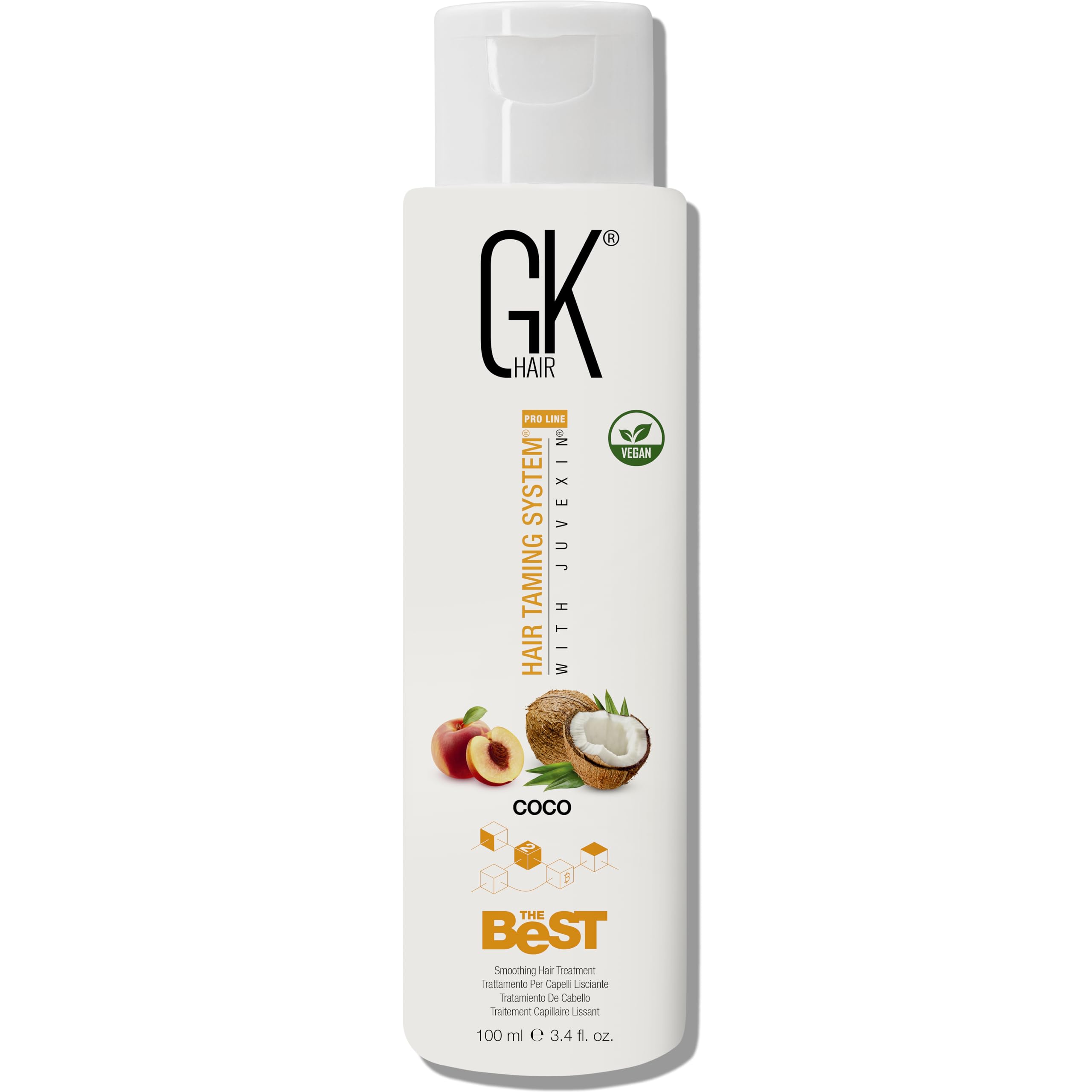 GK Hair Coco flacon traitement kératine pour cheveux lisses et soyeux
