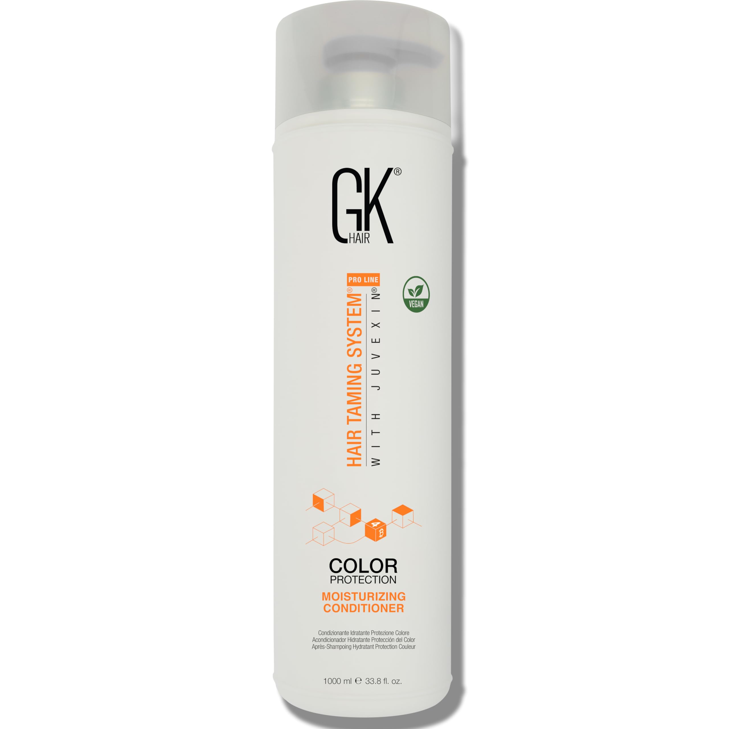 GK Hair Conditionneur: flacon hydratation intense pour cheveux doux et faciles à coiffer.