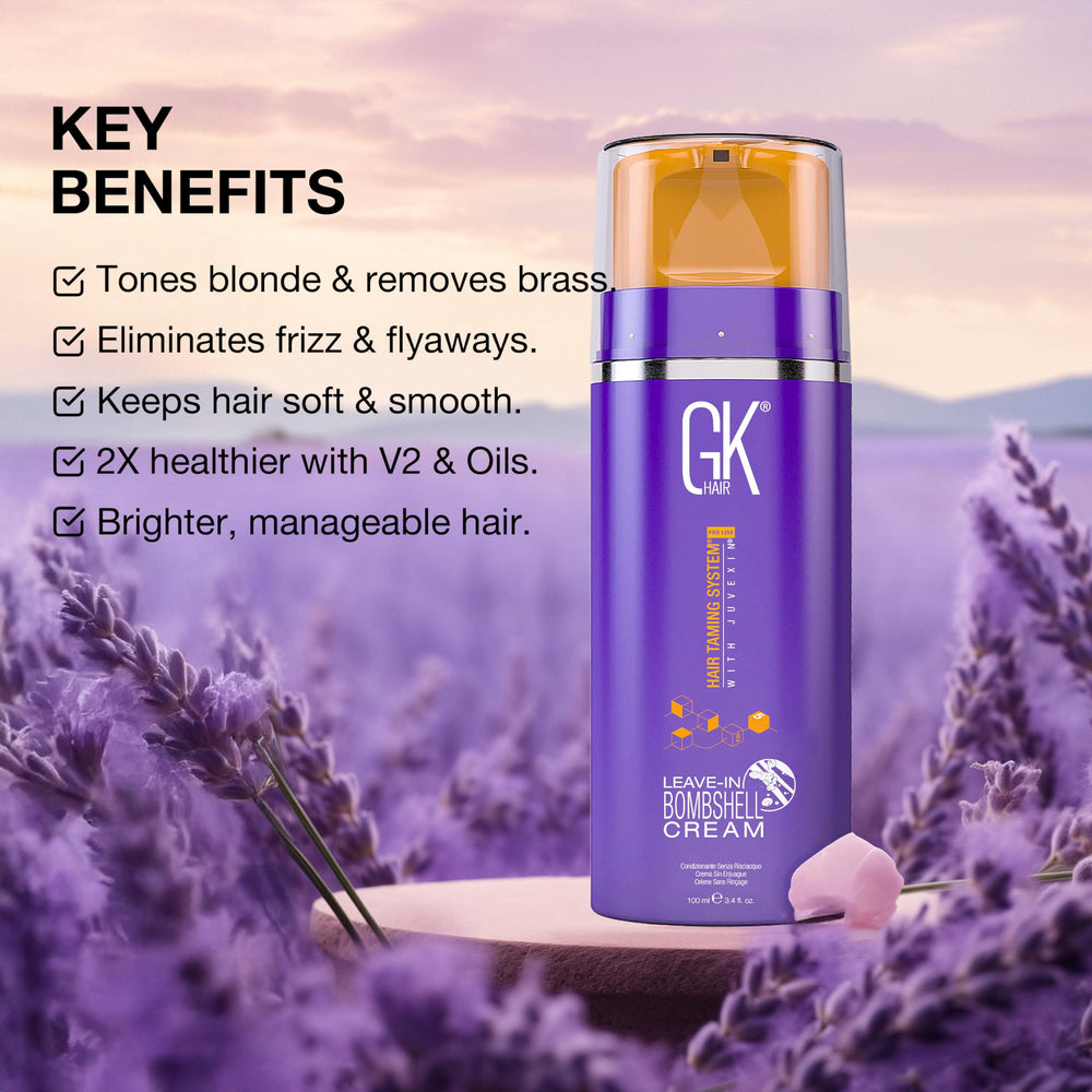 GK HAIR Bombshell: coiffage quotidien facilité, blond contrôlé sans effort.