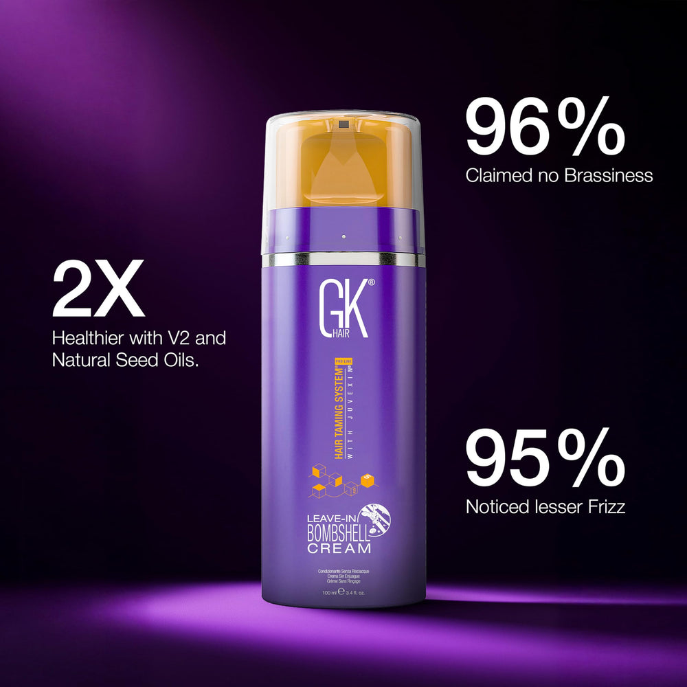 GK HAIR Bombshell: fini doux et brillant, cheveux hydratés et souples.