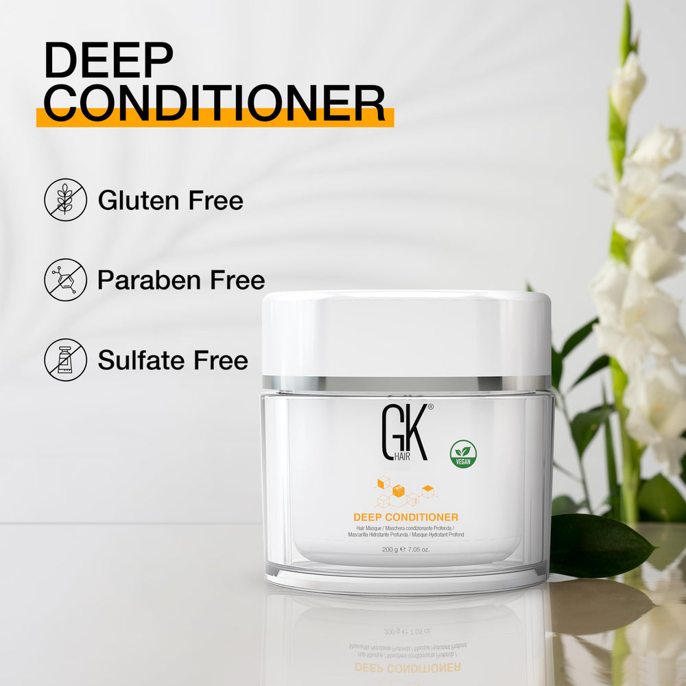 Soin quotidien GK HAIR – nourrit et rétablit l’élasticité pour un look sain.