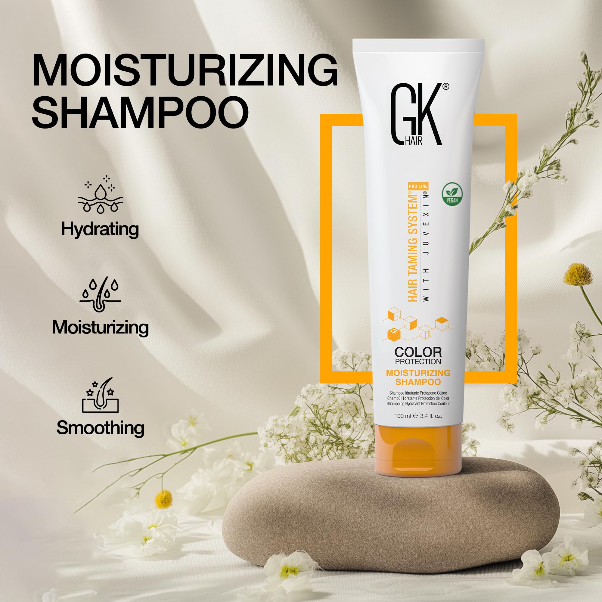 GK HAIR Shampoing usage quotidien, convient à tous types de cheveux.