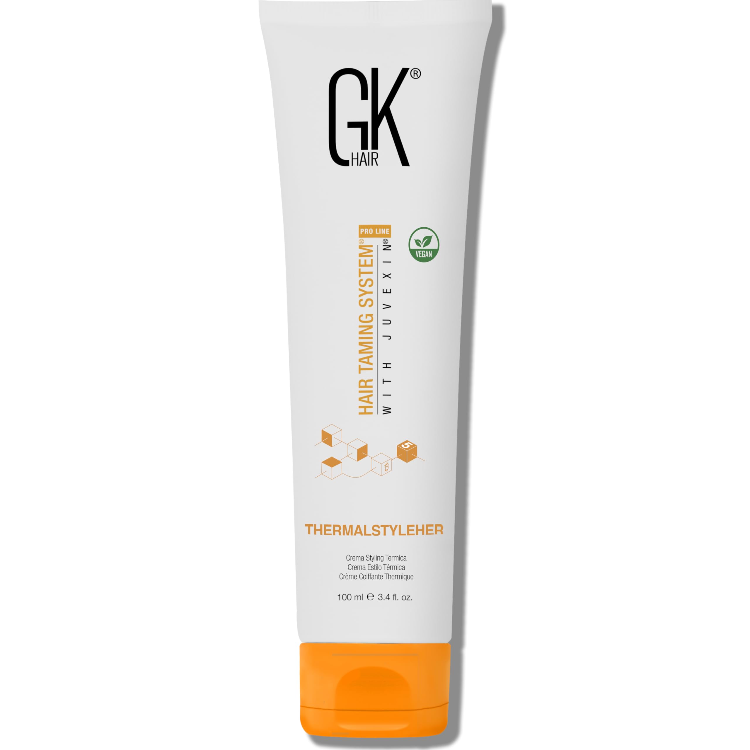 GK Hair ThermalStyleHer : bouteille protégeant la chaleur pour des cheveux sains et lisses