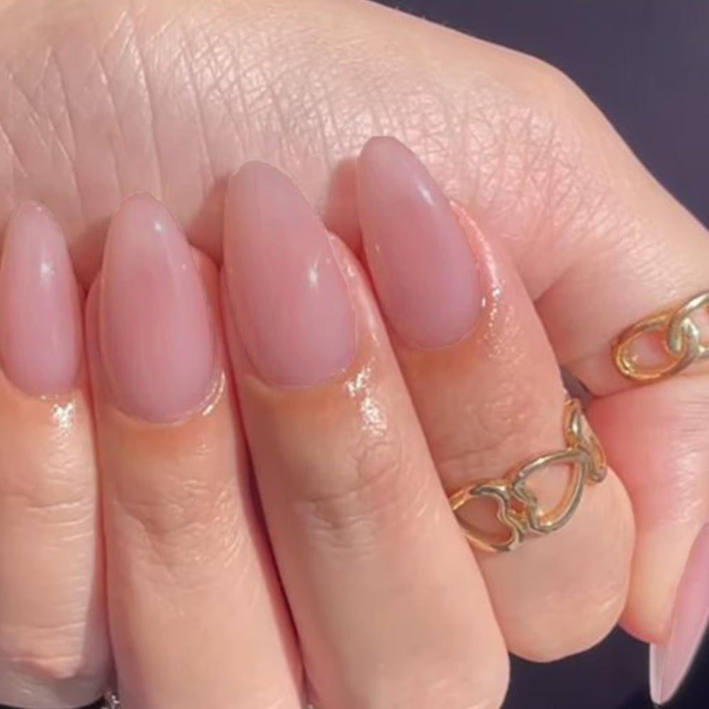 GLAMERMAID ongles nude pink réutilisables, retrait facile.