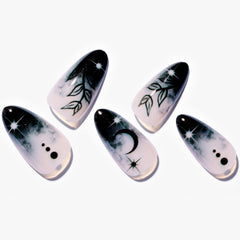 GLAMERMAID onglets ombre noire gothique — aperçu élégant et durable.