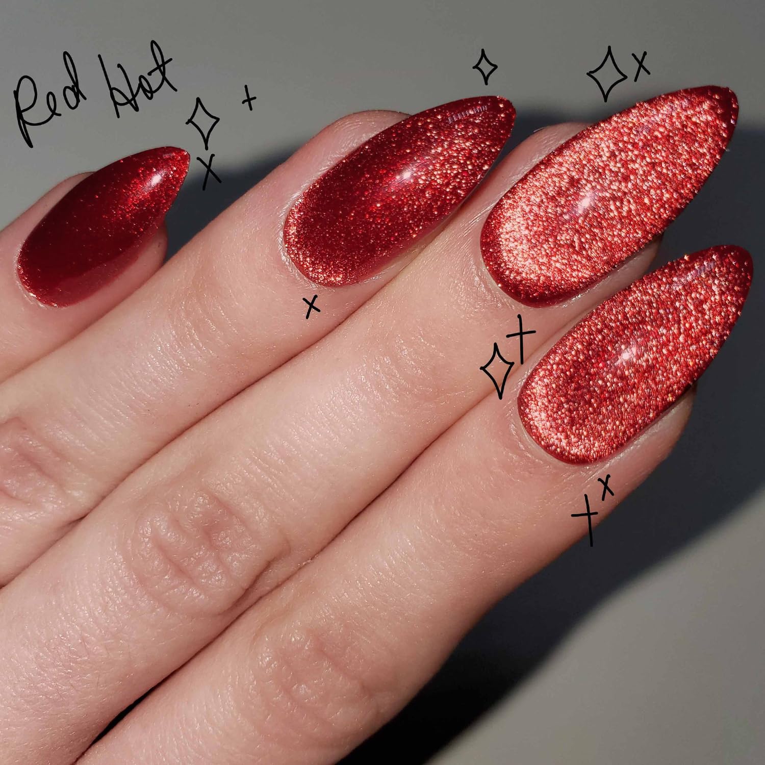 GLAMERMAID – ombré rouge brillant, allure saisissante sans vernis.