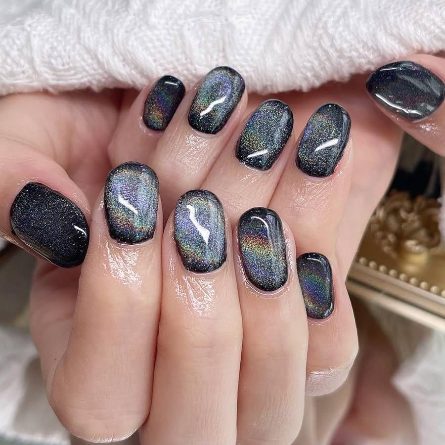 GlamerMaid square soft gel false nails for a natural, comfortable fit.