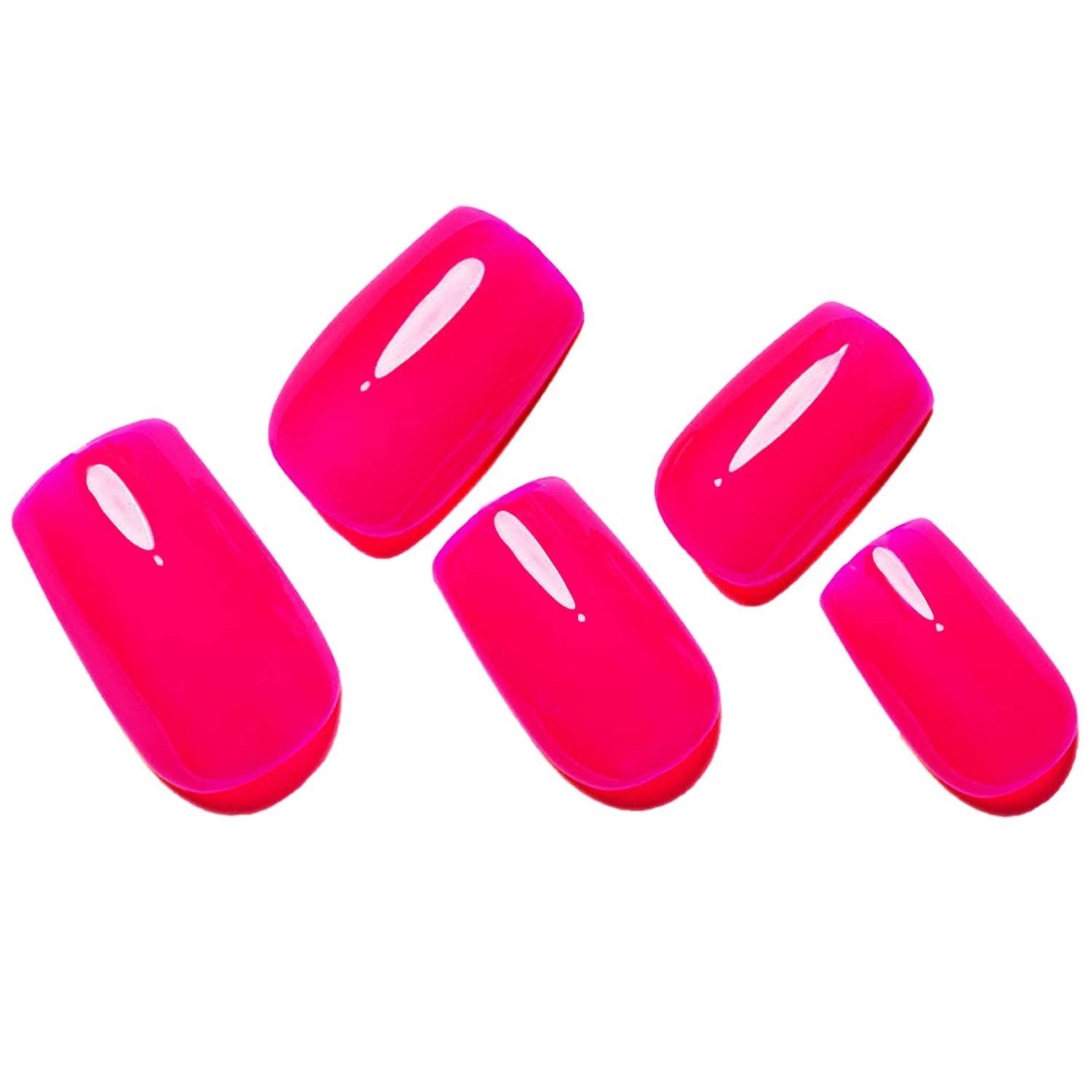 GLAMERMAID finition jelly rose sur ongles courts pour une couleur lumineuse