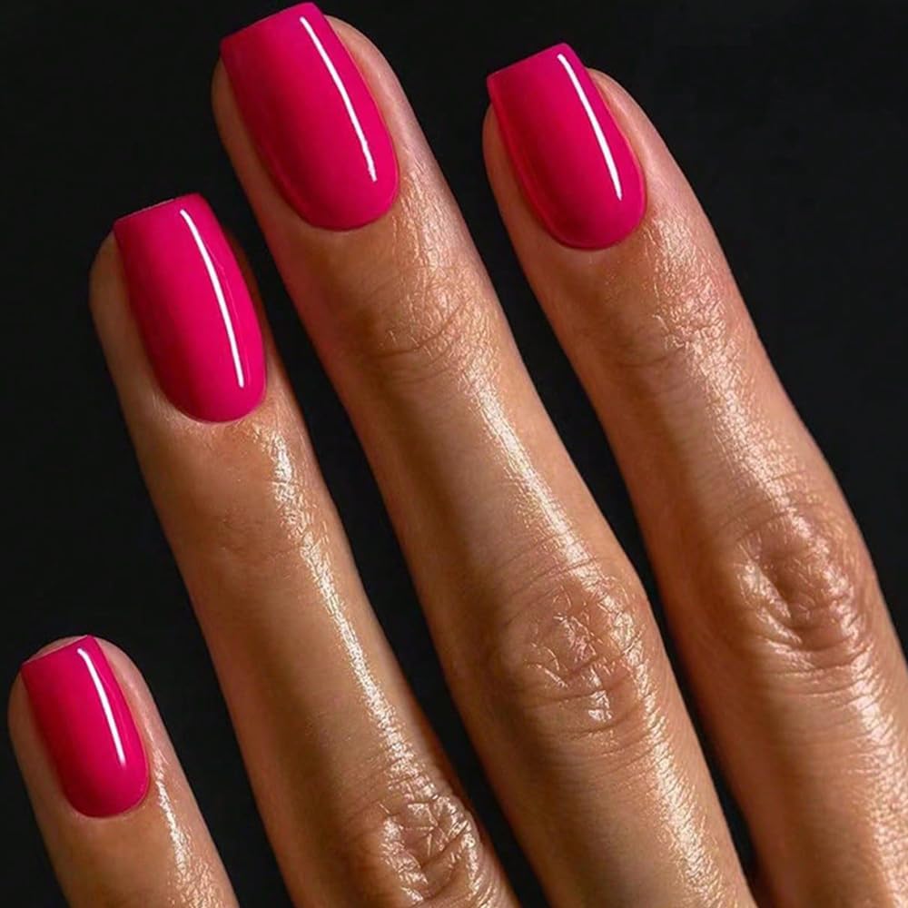 GLAMERMAID kit ongles faux reutilisables rose carre