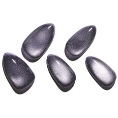 GLAMERMAID ombre glitter magnetic glue-on nails in stiletto shape for dazzling night-out flair.