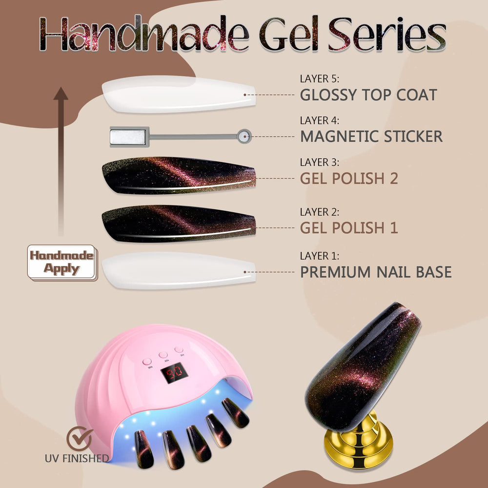 GLAMERMAID application rapide et pratique des ongles press-on.